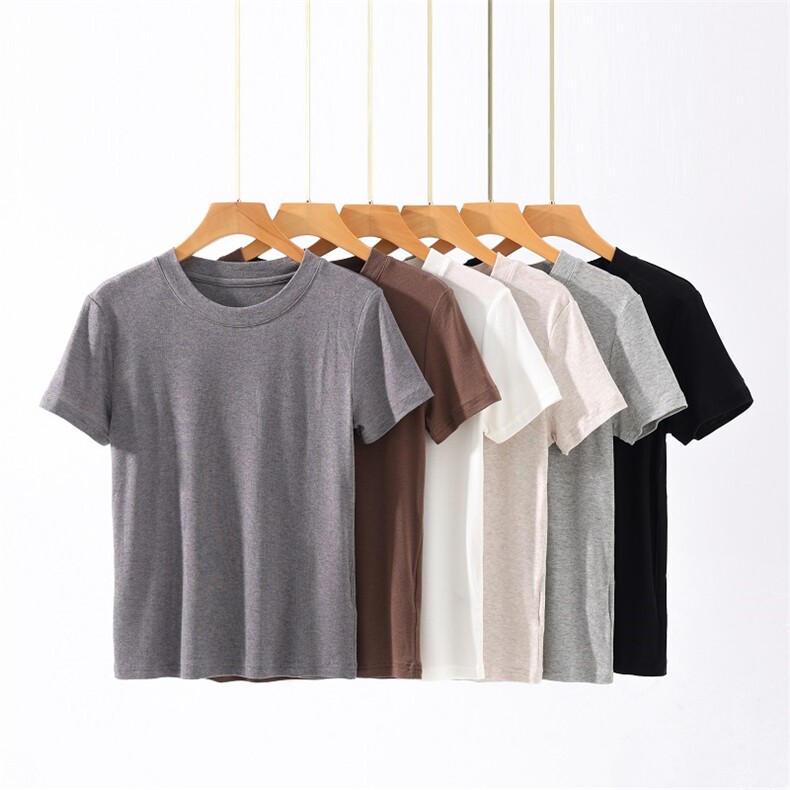 2025夏季新款天丝短袖，女装T恤，杭跃羊绒