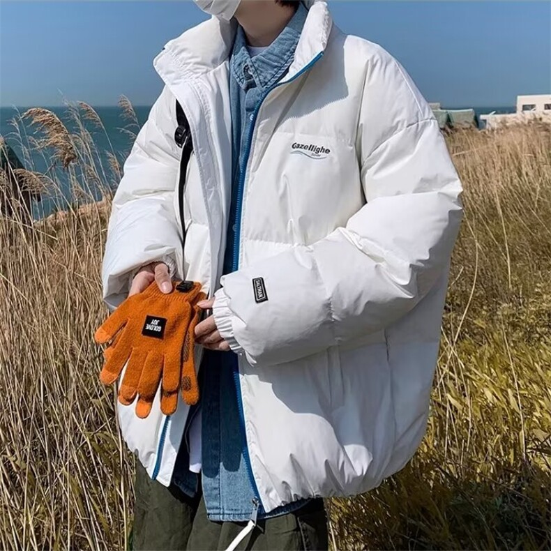百搭简约风连帽棉服外套冬季新款ins学院风保暖面包服JKR3001,男装棉衣,星座516A
