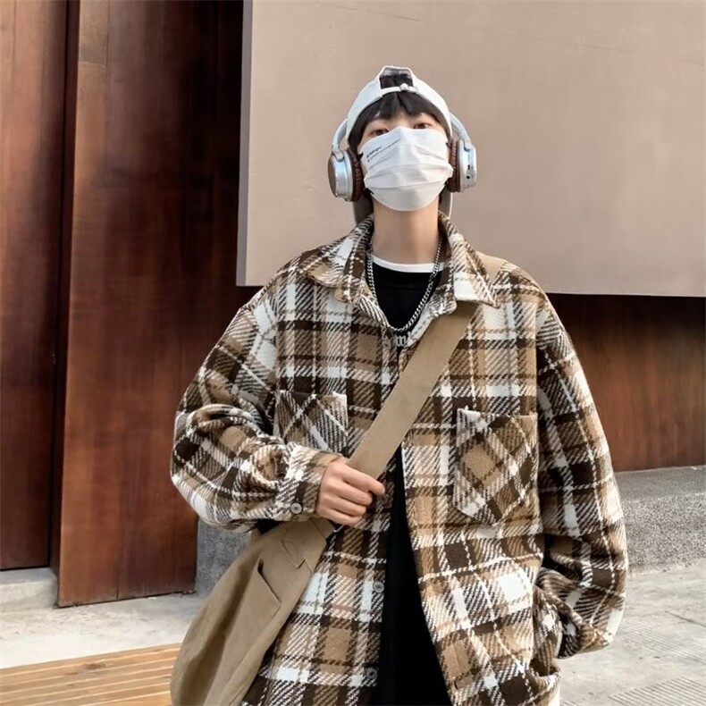 秋季小香风毛呢格子外套J272P55,男装夹克,星座1116-2