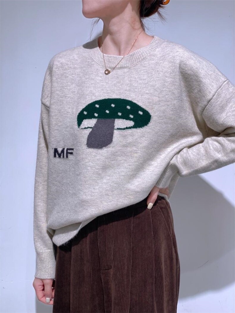 小蘑菇毛衣，女装针织衫/毛衣，驿谷