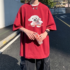 量大优供视频220克美式短袖t恤T3165得物直播有280克品质，男装T恤，电商A486