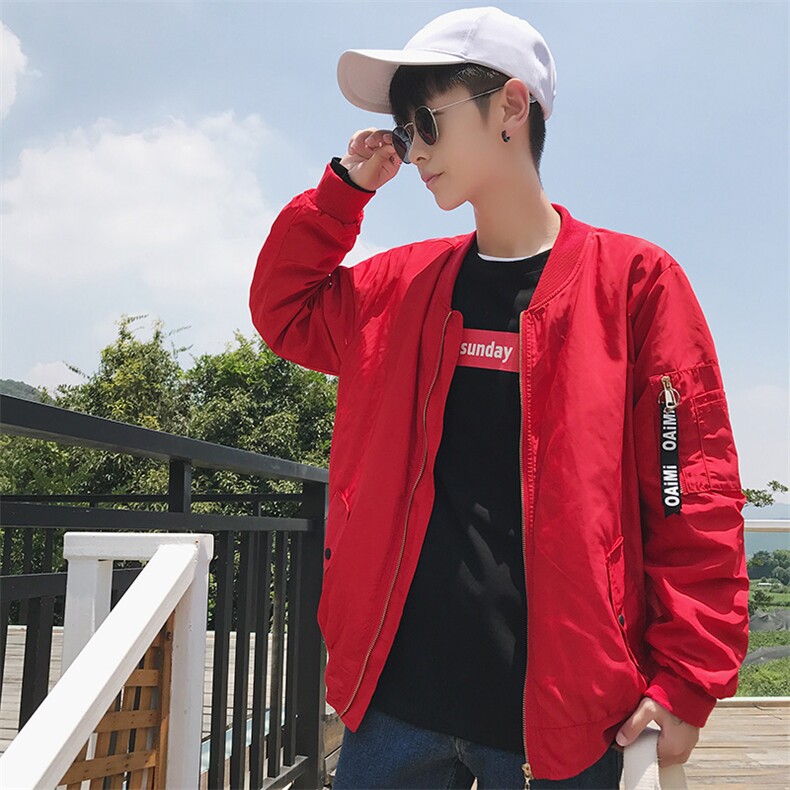 秋季男士港仔帅气抽褶袖飞行服春秋夹克外套织带703-JK130-P60,男装夹克,星座703