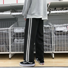 K404-P45秋季休闲裤男士西裤大码阔腿裤垂感直筒裤子潮M-5XL，男装西裤，电商B280-1（原A049）