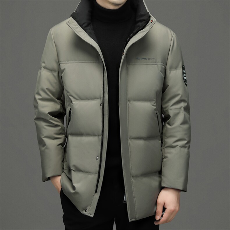 冬季2023新款男士可拆卸帽羽绒服中年加厚男装休闲鹅绒保暖外套,男装羽绒服,电商B212（原钱塘6029）