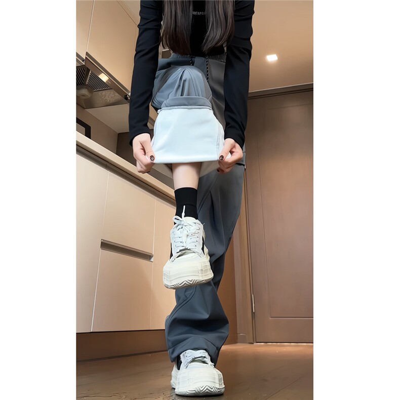 加绒加厚防水冲锋裤女休闲工装裤S122-加绒特P45常规特P40控78,女装休闲裤,电商A337