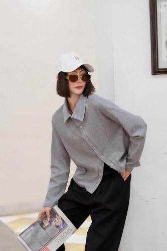 新款斜纽扣百搭打底，其它，C&B