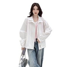 2025夏装新款时尚简约宽松休闲防晒外套，女装短外套，欧米莱