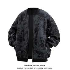 JK5063/P65春装新款不起球不掉色卫衣男夹克棒球服宽松大码外套，男装夹克，电商A141