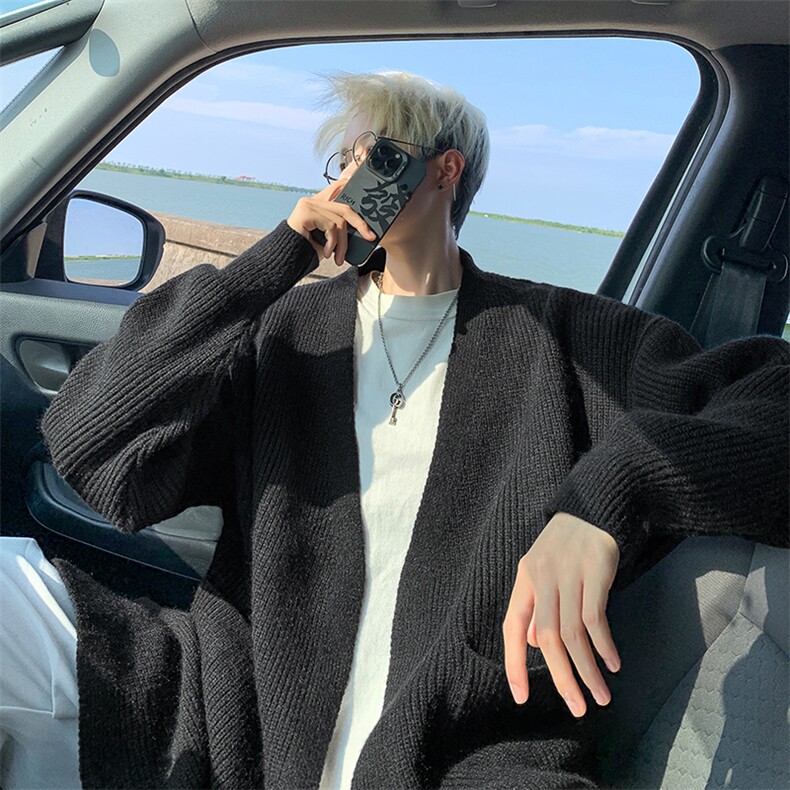 现货男毛衣开衫中长款披风针织衫外套大衣W05-P85,男装针织衫/毛衣,星座1212