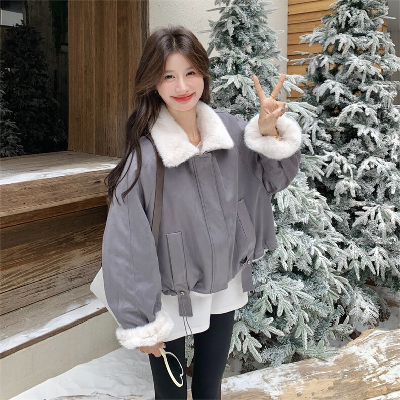 新款！冬装环保皮草两面穿派克服皮毛一体2C133-8990-P225-K328，女装派克服，2C133