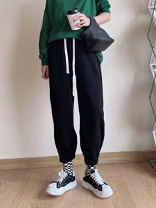韩版加绒简约哈伦裤图片