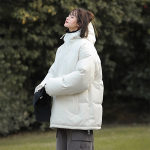 中性风秋冬新款棉衣外套纯色连帽面包服保暖加厚 A436-1277-P60图片