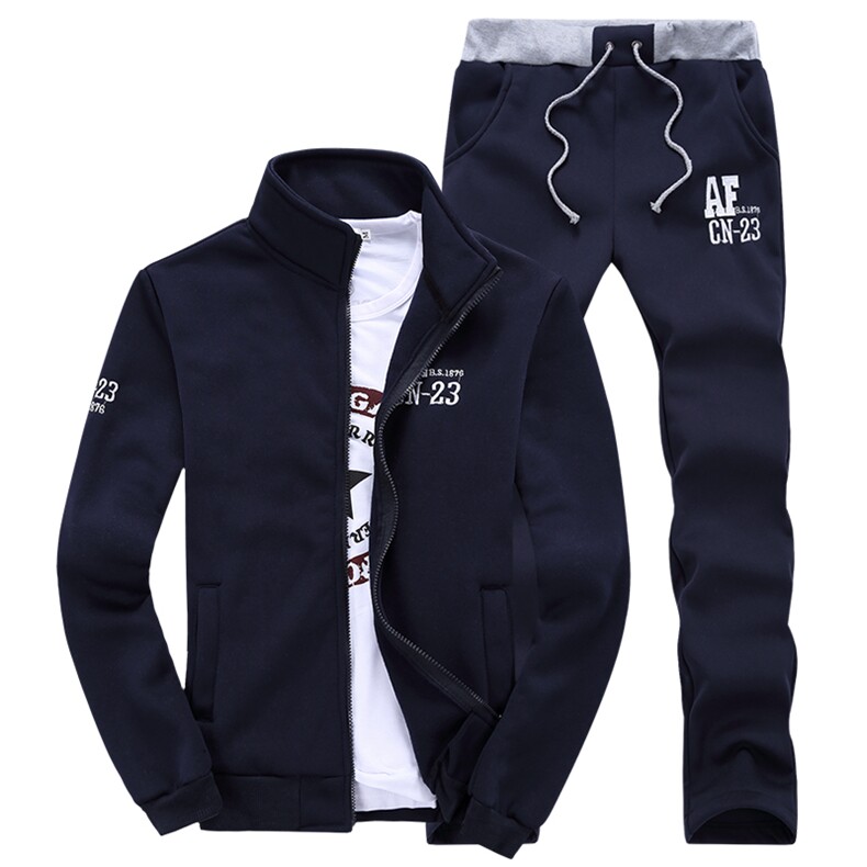 青春流行 拉链 立领 几何图案 卫衣布 套装 精致韩风 春季 薄款 修身型 免烫处理 青年图片