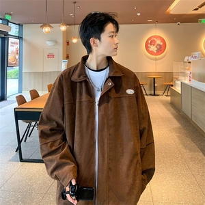 工装外套男春秋款季cityboy复古痞帅宽松灯芯绒休闲夹克 W198图片