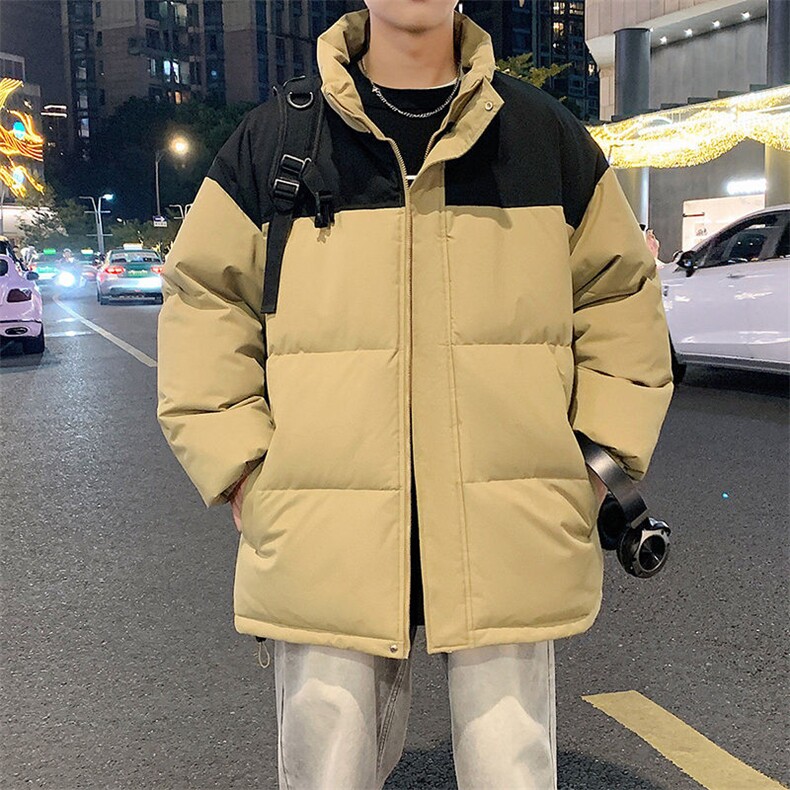 现货港风棉衣男立领二开撞色加厚棉袄DSA157B-M88888-特P65,男装棉衣,电商A157B