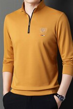 半拉链长袖t恤男纯棉春秋季薄款2023新款上衣中年爸爸立领卫衣，男装卫衣，电商B212（原钱塘6029）