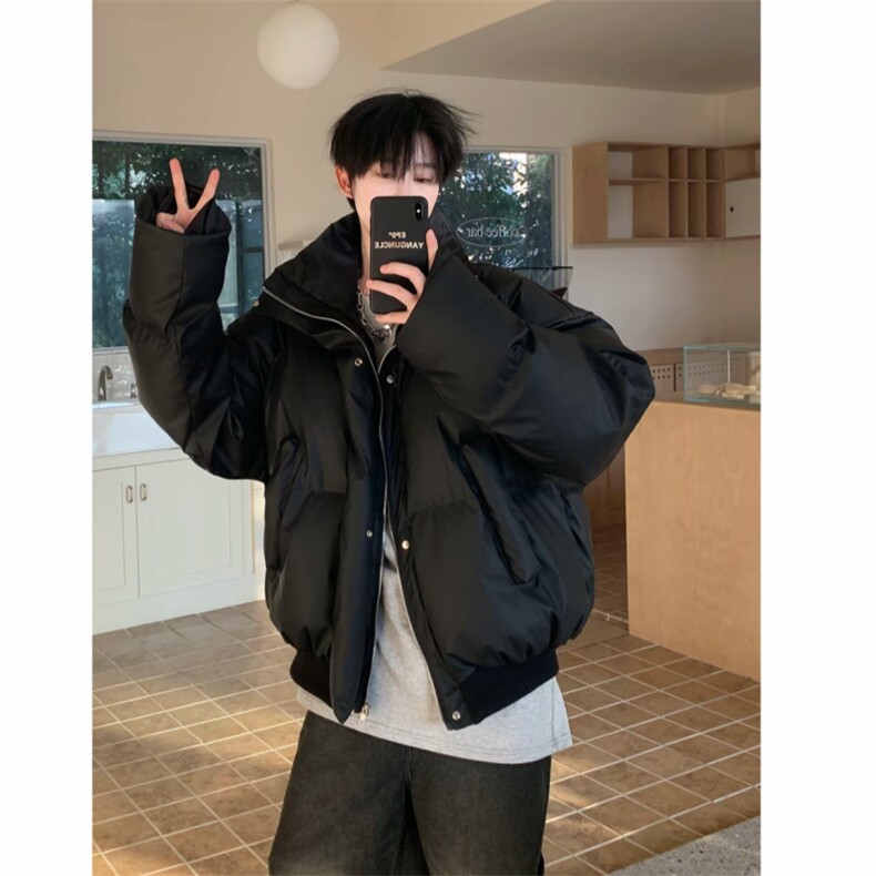 网图冬季哑光PU皮棉服加厚保暖棉衣D8808-特P65,男装棉衣,星座1213