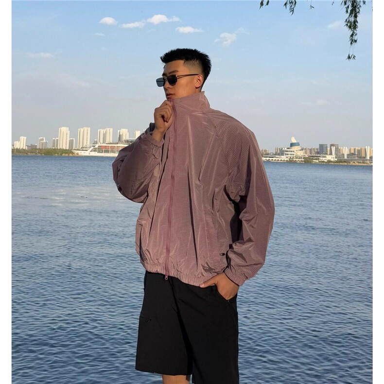 冰丝立领户外防晒衣男款夏季防紫外线休闲外套轻薄透气钓鱼防晒服,男装防晒衣,星座218-1（原230）