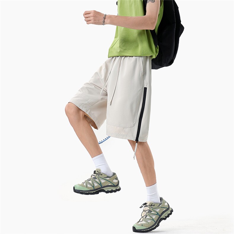 XZ602-DK8096-P40直播品质拉链可打开男士速干冰丝短裤学生五分裤，男装牛仔裤，星座602