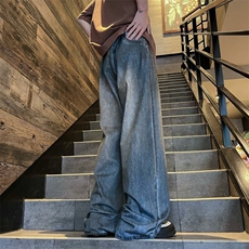 牛仔裤男夏季欧美高街cleanfit复古微喇潮NK958P50，男装牛仔裤，星座1116-2