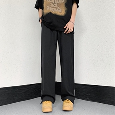 主推！夏季新款抖音品质裤脚拉链冰丝西装裤313A-1-NK112-P55控68，男装休闲裤，星座808A-1