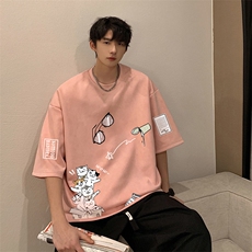 麂皮绒短袖t恤男大码半袖男JD82115-P25，男装T恤，电商A040