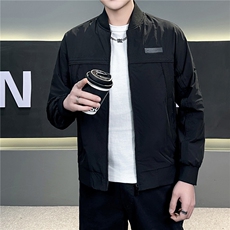 春季款棒球服夹克上衣男外套小立领黑色JK8513-P90，男装夹克，星座1012-1