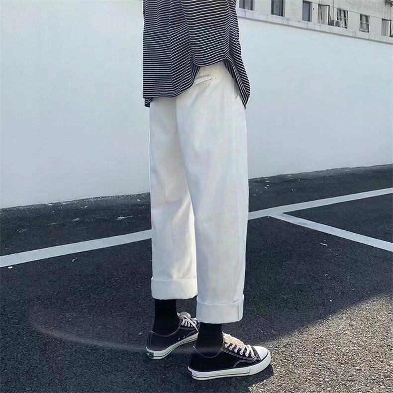 牛仔裤男直筒宽松阔腿休闲长裤N4019P42,男装牛仔裤,星座1116-2