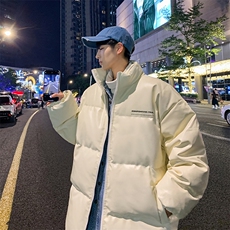 新款立领pu皮印花棉衣男秋冬季加厚面包服外套保暖棉服MY609-P115，男装棉衣，星座505-3