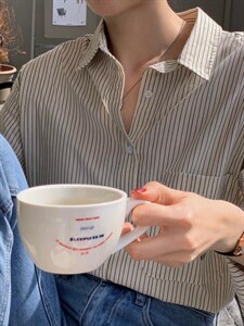 春季新品·设计款条纹衬衫,女装衬衫,Hello Tina