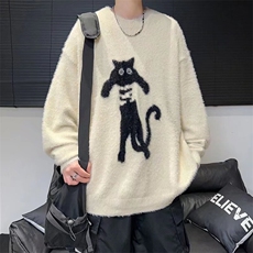 美式圆领毛衣男慵懒风休闲针织衫M5658P58，男装针织衫/毛衣，星座1116-2
