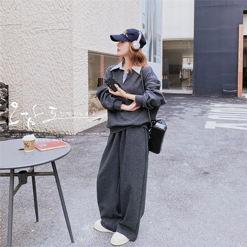 【新款】2C137-8281-P185-K298灰色卫衣套装,女装套装/套裙,2C137