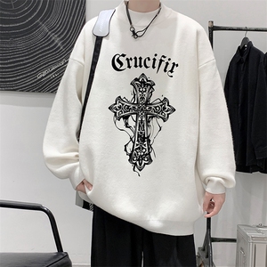 控68半高领毛衣男士大码针织衫男毛线衣男 M18268-P45 加绒款-P65图片