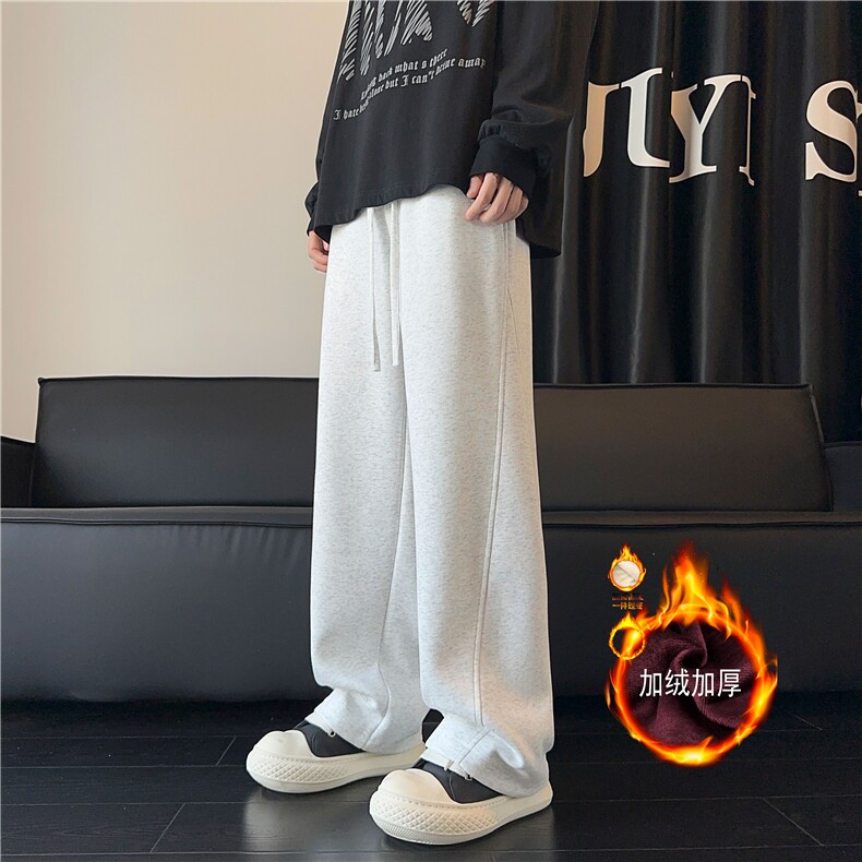 青少年弯刀裤运动加绒休闲卫裤CK47S-2XL特P38加绒特P45,男装休闲裤,电商B325