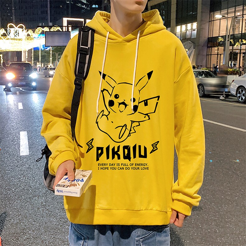 WY2078-P35 加绒款-P40 纯棉连帽卫衣男大码运动帽衫宽松薄外套男图片