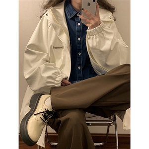 中性连帽鳄鱼纹PU皮衣大码情侣休闲冲锋衣夹克男JK8744P90控128图片