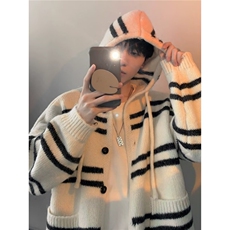 7055-P55ins日系流行新款气质开衫毛衣潮流慵懒时尚文艺简约，男装针织衫/毛衣，电商B323A