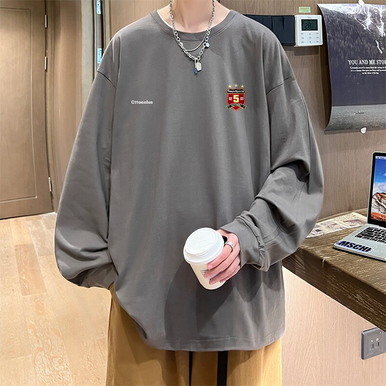 抖音得物供货量大从优可提供视频美式长袖T恤CT701特P25,男装T恤,电商A486-1