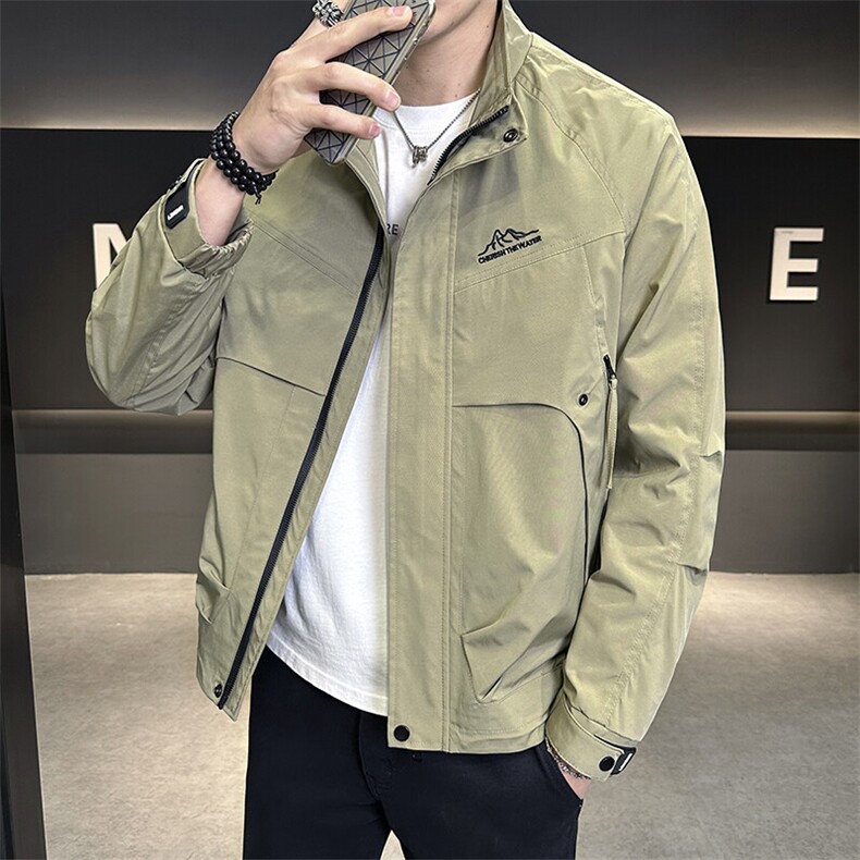 春季新款男士立领工装休闲简约百搭夹克外套上衣8816P70,男装夹克,电商B226-2（原B217-2）