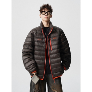 印花轻便90绒白鸭绒M-5XL大码：锦纶羽绒服男78196P238控328图片