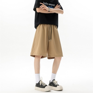 8XL-M冰丝凉感短裤特大码纯色休闲中裤子沙滩五分裤DK1307/特P28图片
