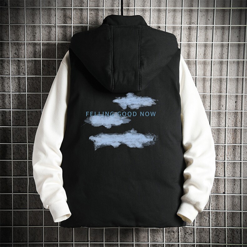 MJ47143-P80棉马甲男士大码加厚棉背心男坎肩男网格，男装背心/马甲，电商A040A