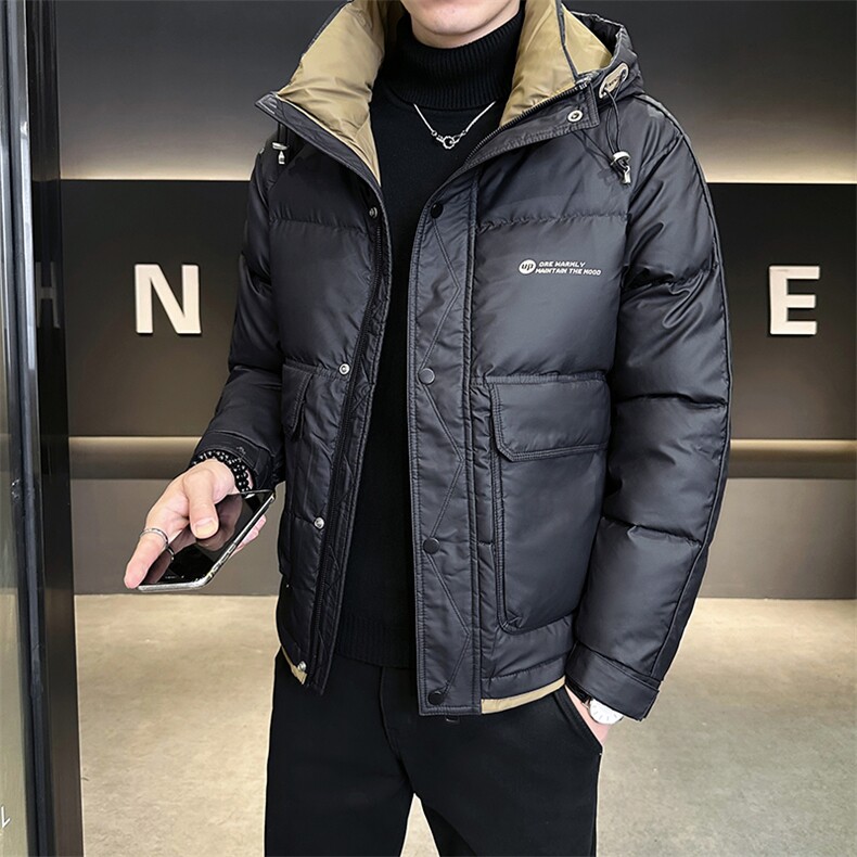 男士羽绒服冬季2024新款加厚连帽外套A313-8006-P175控价258,男装羽绒服,电商A313