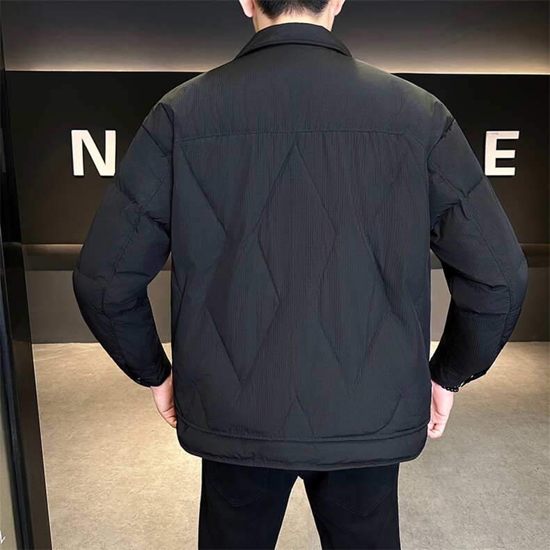新款男士小翻领羽绒服夹克加厚防寒309B-3-81062-P185,男装夹克,星座1409-3