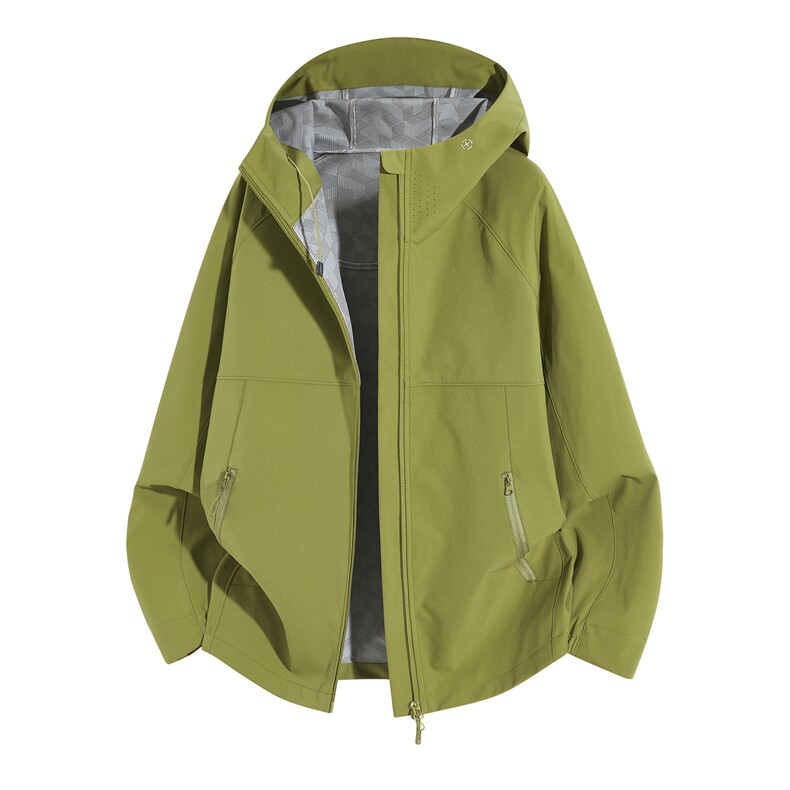 新款户外运动登山情侣款多色连帽工装冲锋衣软壳外套CF2618-特P50，男装夹克，星座1403A