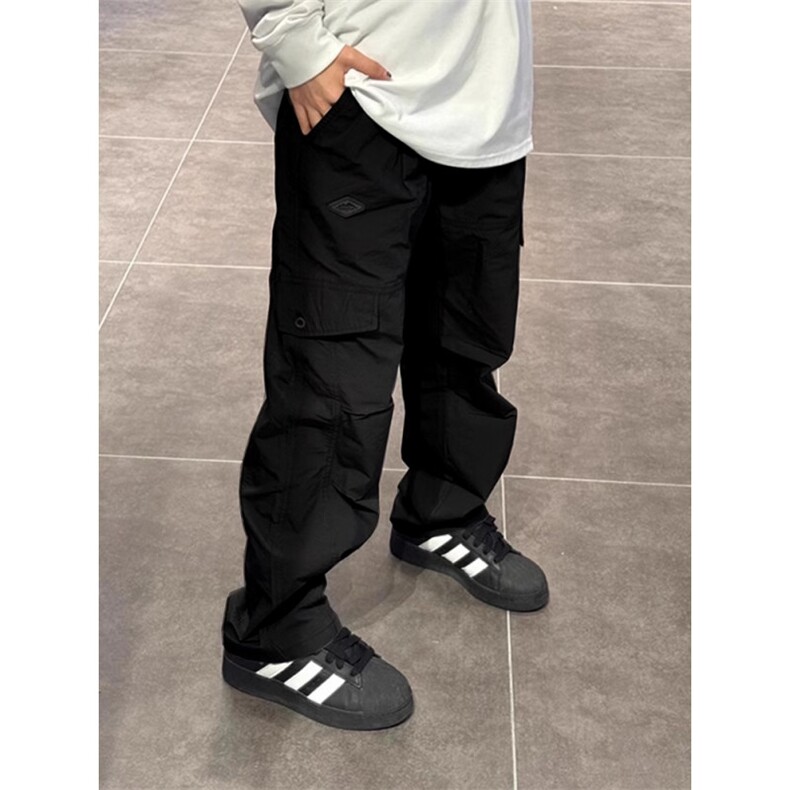 美式hiphop裤子贴标设计机能户外冲锋裤男vintage小众直筒休闲裤,男装休闲裤,星座1007（原301D）