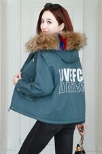 2024时尚连帽抽绳抽绳棉风衣休闲连帽棉风衣休闲百搭潮流棉衣，女装棉衣/棉服，琦鑫阁（原依鑫阁）