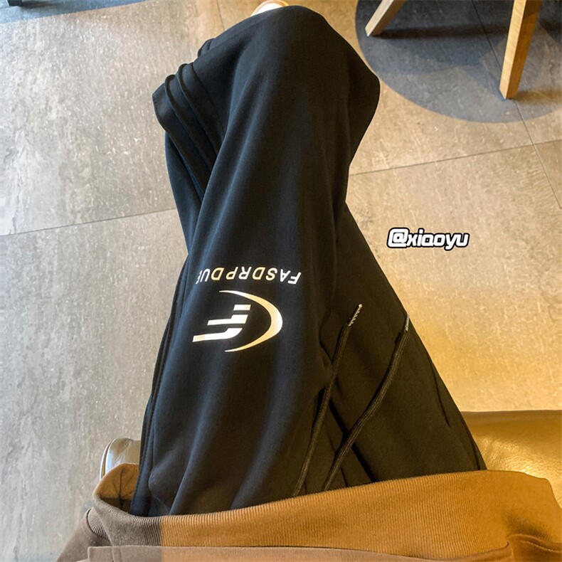 XZ616 秋季新款印花卫裤折皱设计感休闲裤 TY970 M-5XL P45控58图片