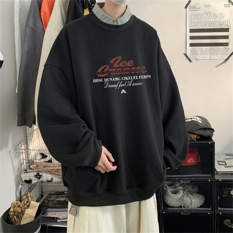 特P25控48秋冬新款男士圆领卫衣宽松休闲日常百搭上衣WQ2428,男装卫衣,电商B370