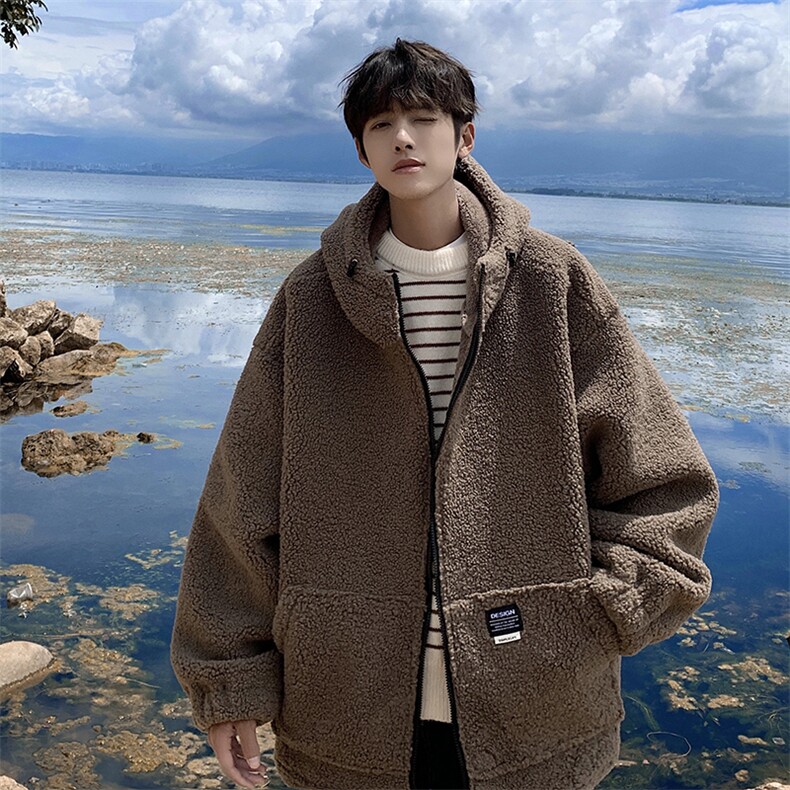 双面复合精品羊羔绒宽松连帽情侣棉服XZ609-WT2332-P88-控148,男装棉衣,星座609